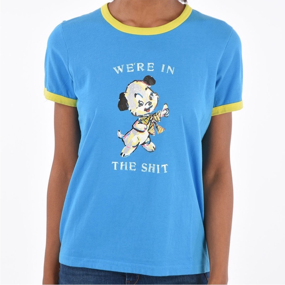 Marc Jacobs Blue and Yellow Tee-shirt. Magda archer collab